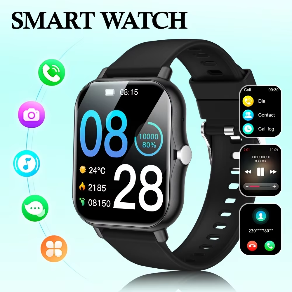 Smartwatch Latest Watches For Men - 最新アップグレード版ファッションデザイン1.83インチフルスクリーンタッチスマートウォッチ（男女兼用）、ワイヤレス通話機能付き