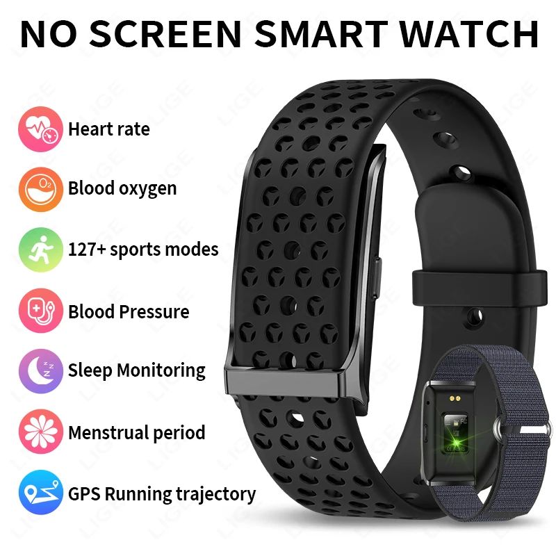 Smartwatch Latest Watches For Men - 男性と女性のためのLige防水スマートウォッチ、スクリーンなし、健康ブレスレット、カップル、心拍数トラッカー、スポーツスマートウォッチ、2022