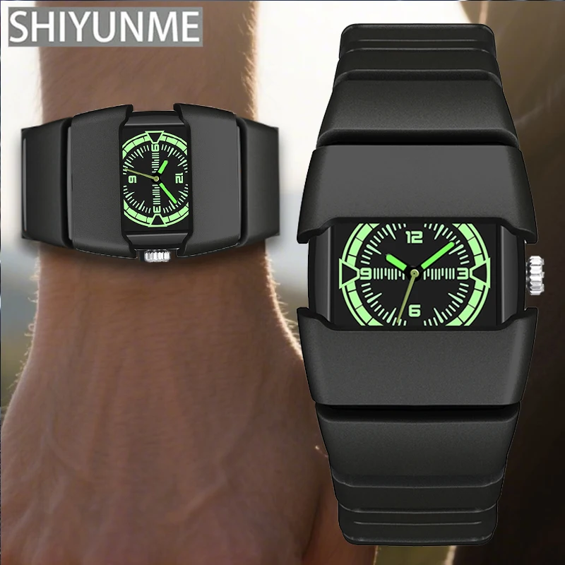 Smartwatch Watches For Women Brands - SHIYUNME ファッションブランドクールな腕時計男性のためのクリエイティブスタイルエイリアンデザイン防水クォーツ時計男性女性新しいスタイルスポーツウォッチ