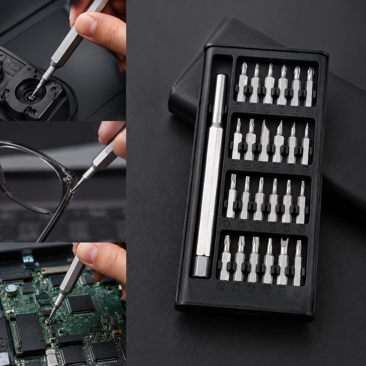 Watch Tool Repair Kit - 24-in-1多機能ドライバーセット、時計、ノートパソコン、携帯電話の分解修理に欠かせないツール