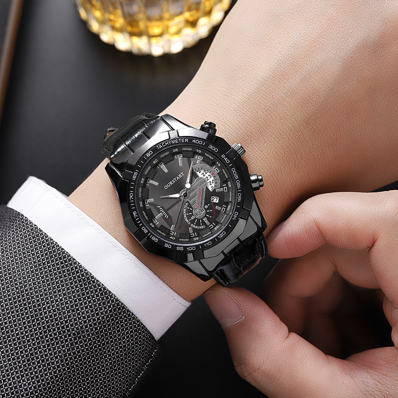 Smartwatch Watches Gift For Boys - メンズクォーツ腕時計 カレンダー付き クラシッククォーツ メンズウォッチ ハイエンドラグジュアリー 男性用ビジネス腕時計