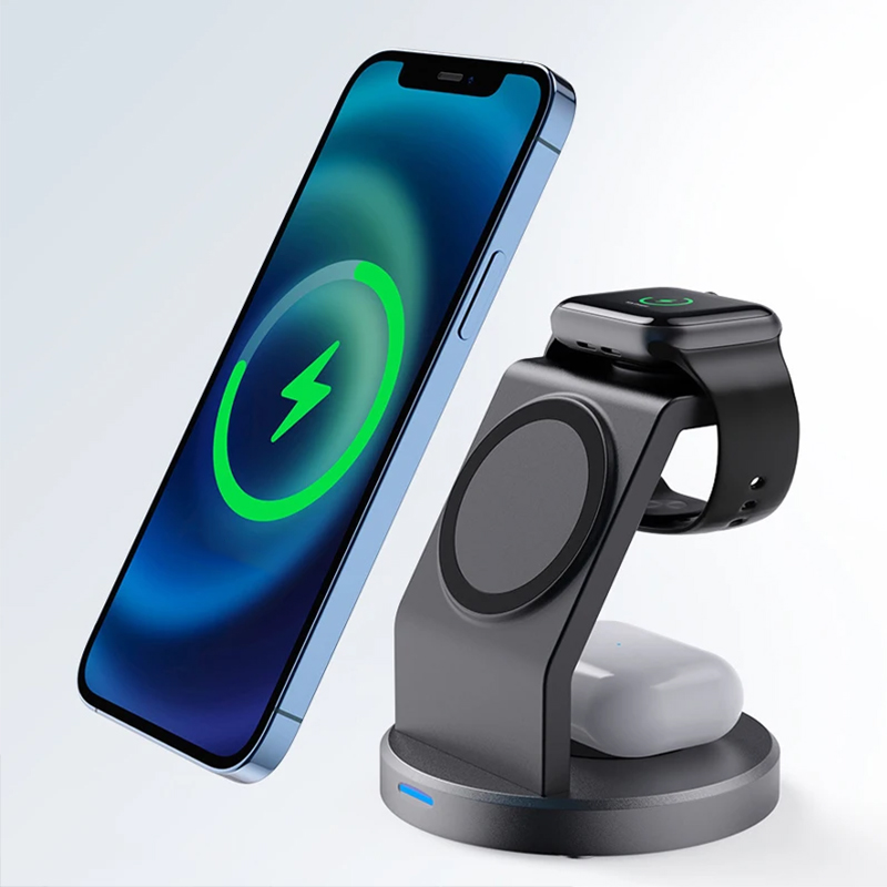 Smartwatch Apple Watch - 3in1 ワイヤレス充電スタンド 携帯電話ホルダー iPhone 16 15