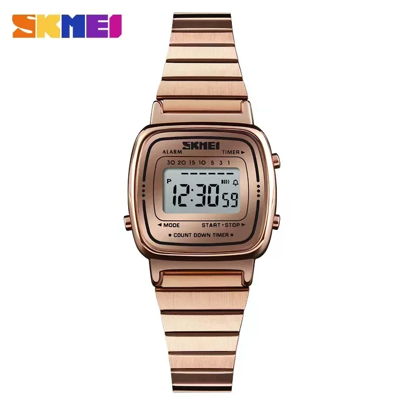 Chronograph Sport Watch - SKMEI1901 女性トップブランドの高級 3Bar 防水レディース腕時計スモールダイヤルデジタル腕時計レロジオ Feminino ファッションスポーツ腕時計
