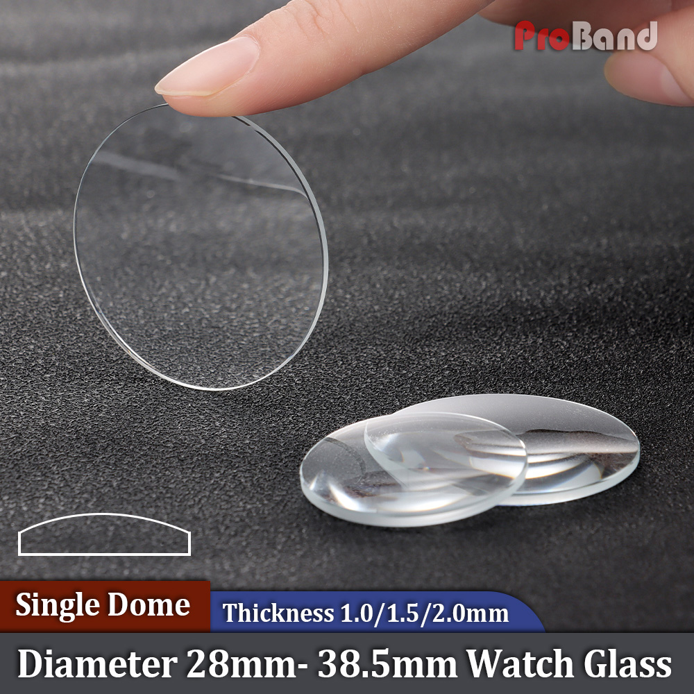 Watch Crystal Replacement - シングルドーム型時計ガラス 厚さ1.0/1.5/2.0mm 直径28mm-38.5mm 透明な丸型時計クリスタル交換部品 29mm 30mm