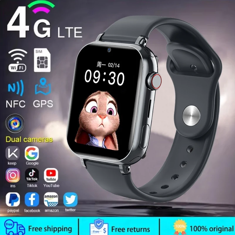 Smartwatch Watches Gift For Boys - 子供のための電子スマートウォッチ、ポンドの場所、sos電話、SIMカード、カメラ、写真、目覚まし時計、子供、男の子と女の子のためのギフト、2025