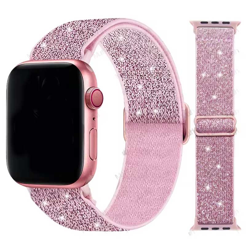 Smartwatch Iphone Watches For Women - Applewatch用sccmchieストラップ超、調整可能なナイロンネームループブレスレット、49mmバンド、45mm、44mm、40mm、41mm、iwatchシリーズ4、5、se、6 7、8