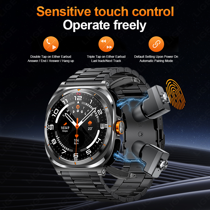 LIGE 2025 腕時計ワイヤレスイヤホン 2-in-1  - Smartwatch Health Watches For Women のレビューと価格