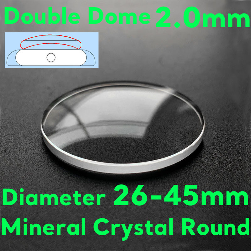 ダブルドーム 2.0 ミリメートル厚さのミネラル時計クリスタ - Watch Crystal Replacement のレビューと価格