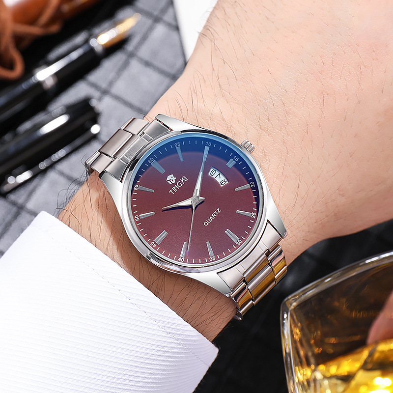メンズ用、スチールバンド、カレンダー機能付きクォーツ時計。ビ - Smartwatch Watches Gift For Boys のレビューと価格