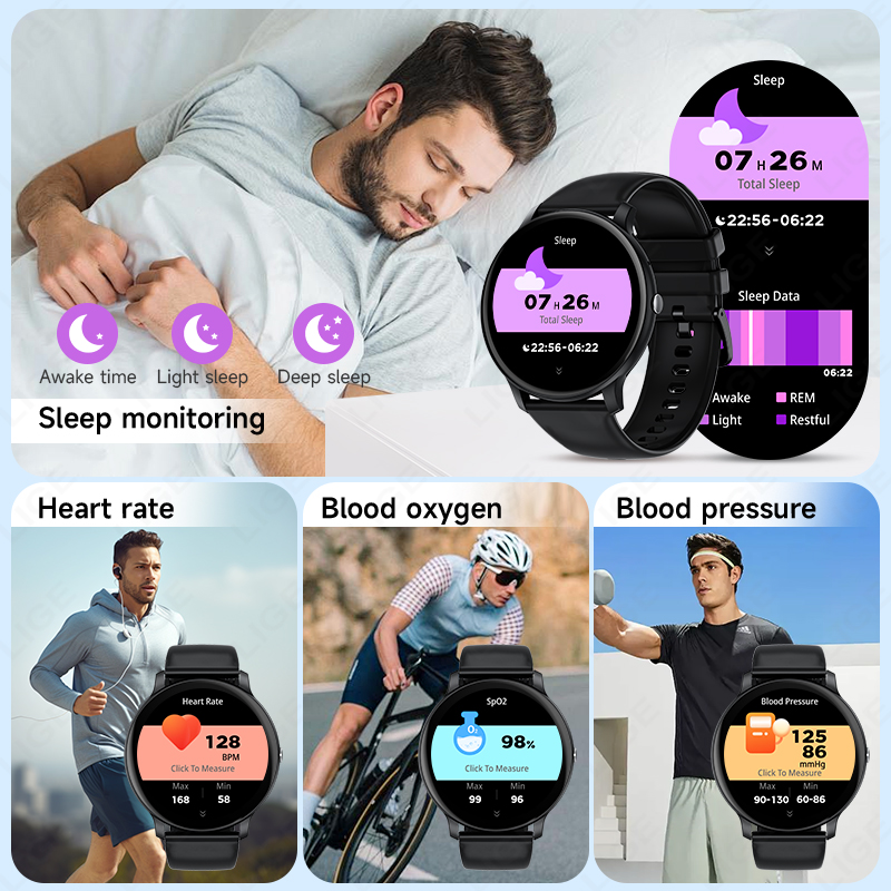 LIGE Bluetooth 通話女性スマートウォッチ男性ス - Smartwatch Latest Watches For Men のレビューと価格