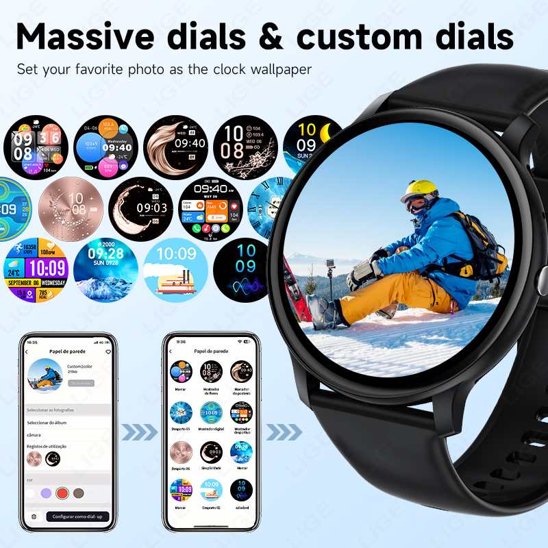 LIGE Bluetooth 通話女性スマートウォッチ男性ス - Smartwatch Latest Watches For Men のレビューと価格