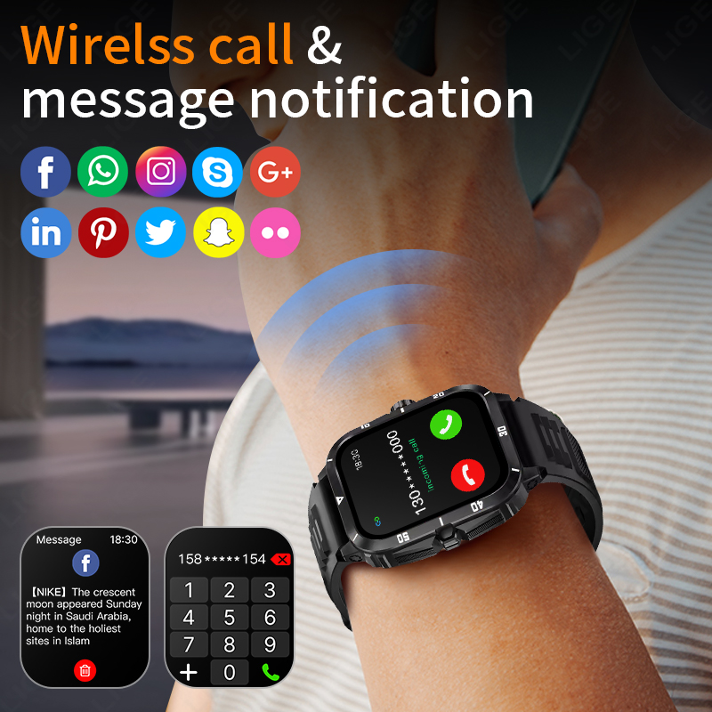 2.01 画面スマートウォッチ Bluetooth 通話ヘル - Smartwatch Latest Watches For Men のレビューと価格