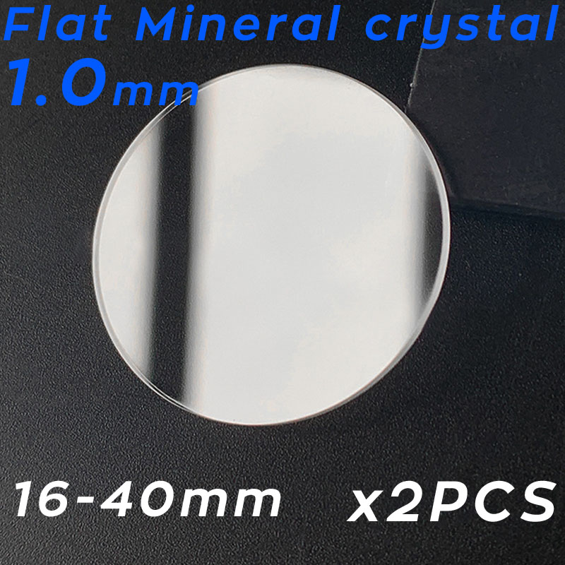 新しい 2 個の厚さ 1 ミリメートルフラットラウンド時計ク - Watch Crystal Replacement のレビューと価格