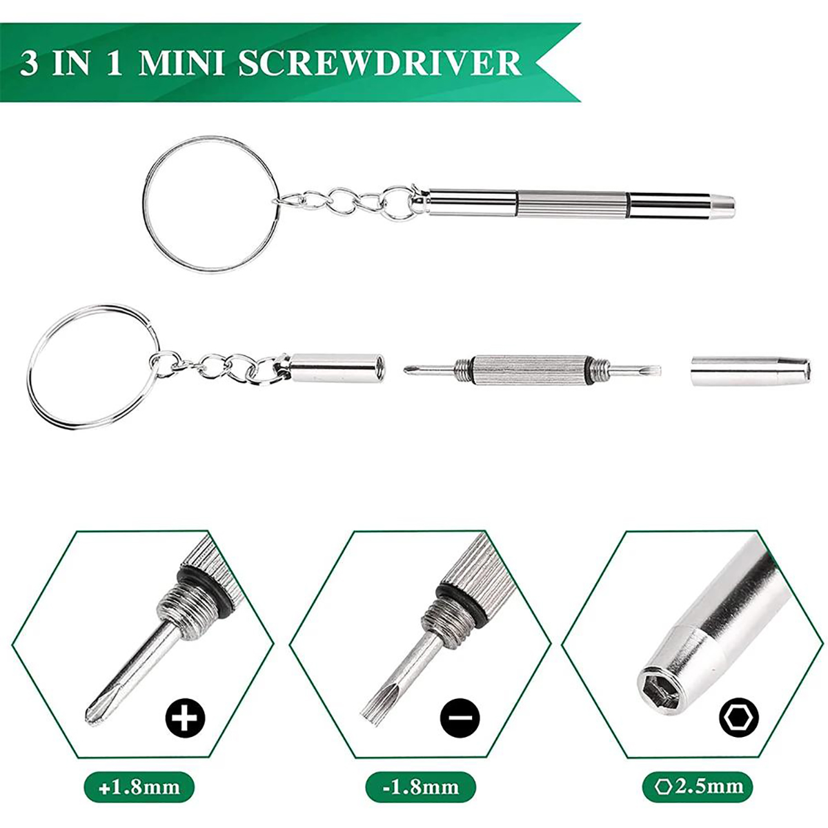 1/2/10 個ミニ 3 in1 ドライバー眼鏡光学眼鏡ポー - Watch Tool Repair Kit のレビューと価格