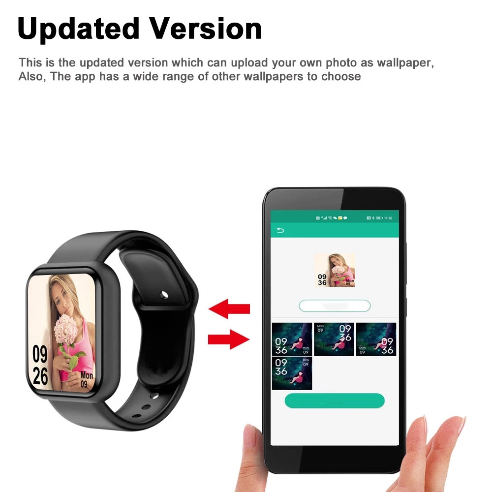 男性と女性のためのスマートウォッチ,スポーツモード,音楽コン - Smartwatch Digital Watches For Women のレビューと価格