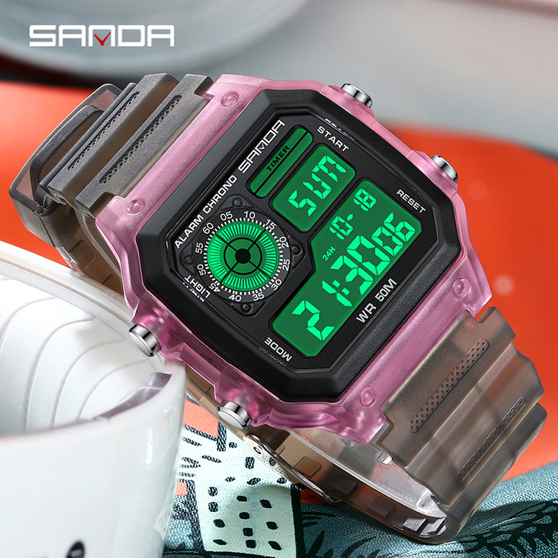 ファッションサンダトップブランドLEDデジタルスポーツクロノ - Chronograph Sport Watch のレビューと価格