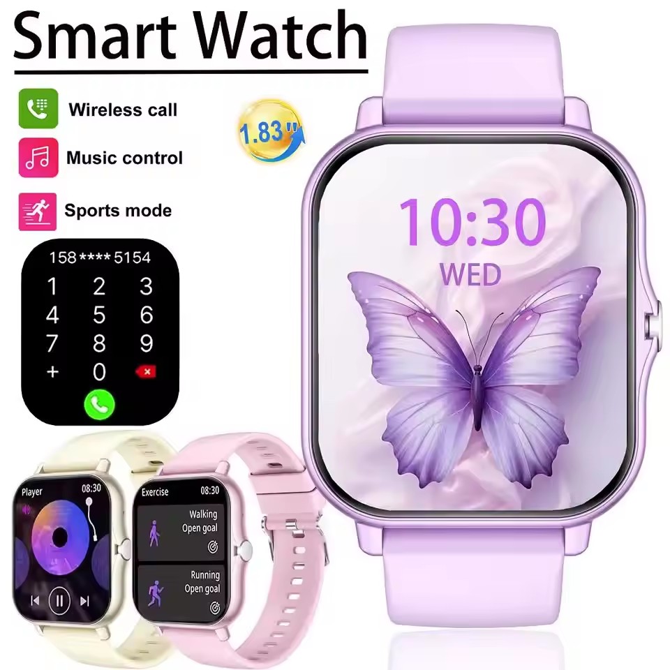 最新アップグレード版ファッションデザイン1.83インチフルス - Smartwatch Latest Watches For Men のレビューと価格
