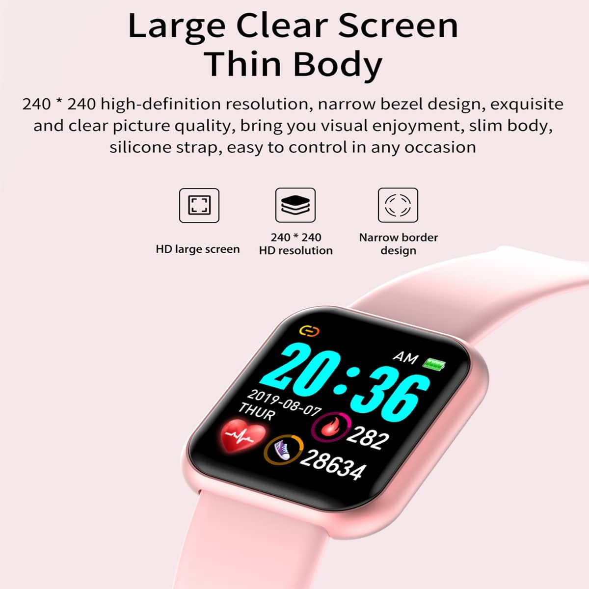 男性と女性のためのスマートウォッチ、音楽制御付きスマートウォ - Smartwatch Digital Watches For Women のレビューと価格