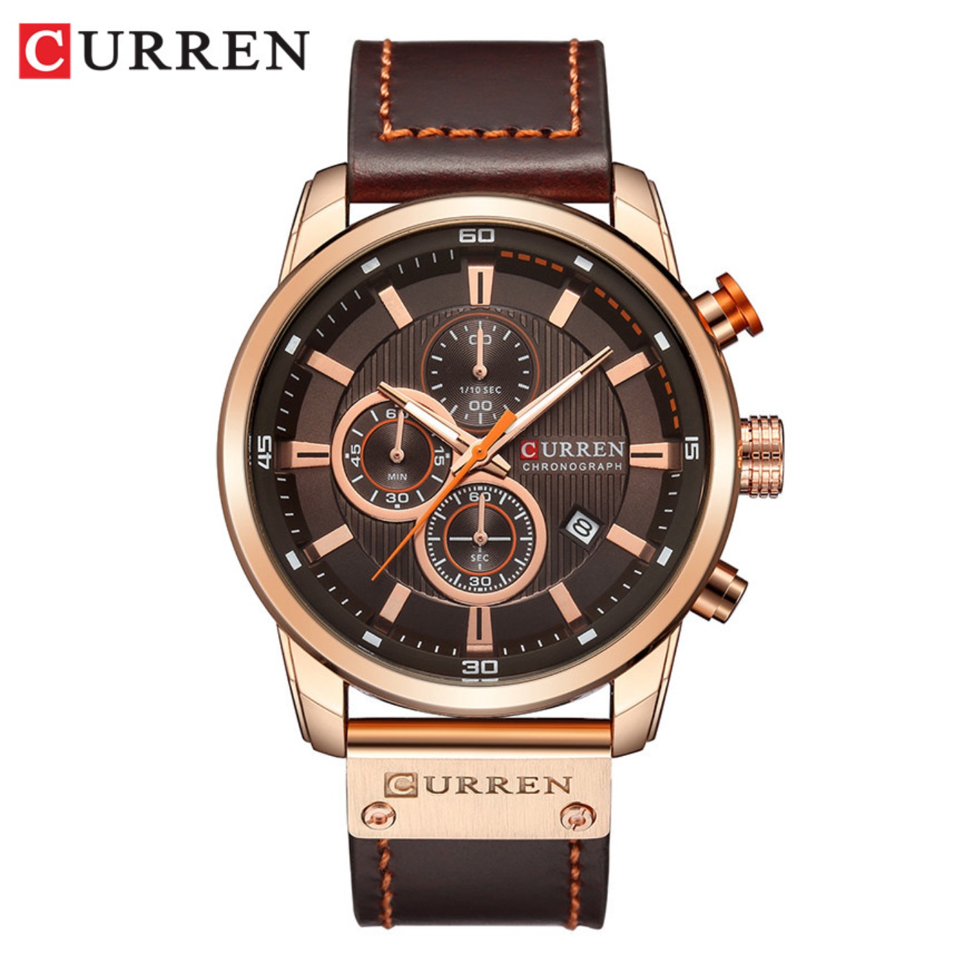 CURREN ファッション日付クォーツメンズ腕時計トップブラ - Chronograph Sport Watch のレビューと価格