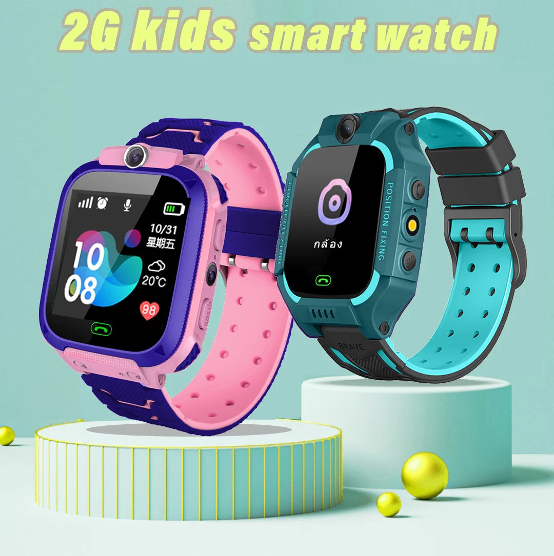 子供向けのコネクテッドウォッチq12,防水,2g,sos,通 - Smartwatch Watches Gift For Boys のレビューと価格