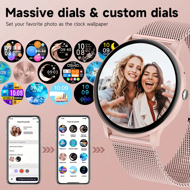 LIGE Bluetooth通話スマートウォッチ 女性用 カ - Watches Ladies Smartwatch のレビューと価格