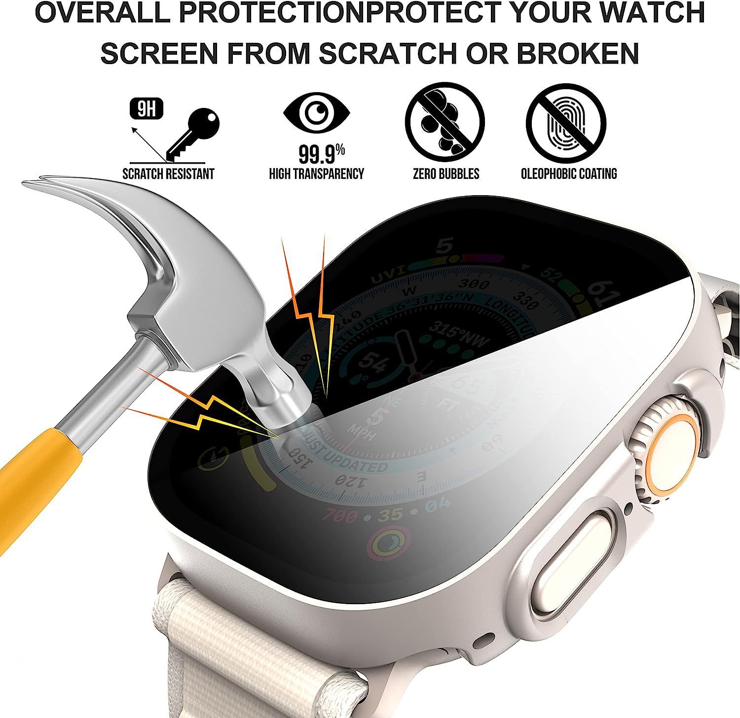 Apple Watch Ultra 4、3、2用スクリーンプ - Smartwatch Iphone Watches For Women のレビューと価格