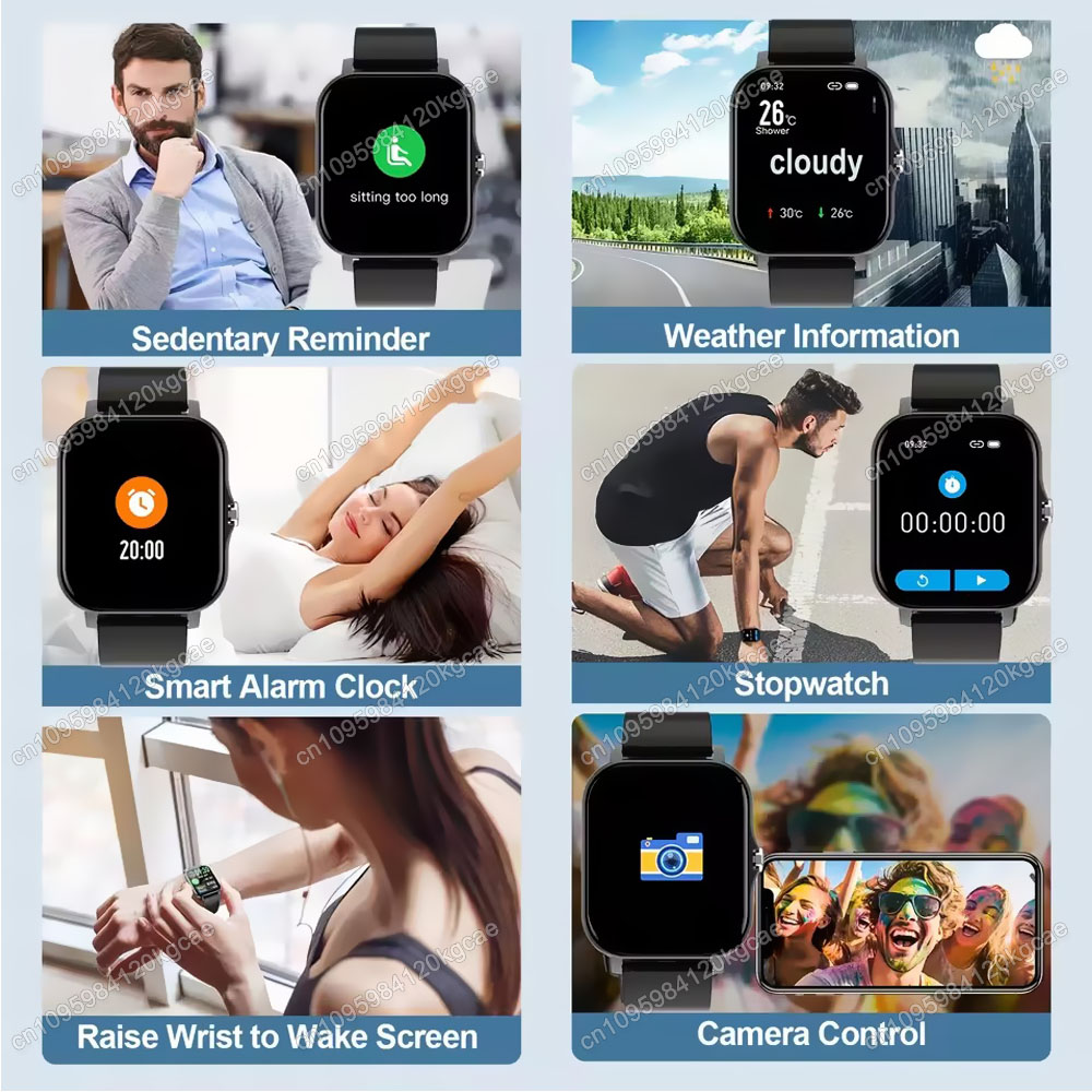 最新アップグレード版ファッションデザイン 1.83インチフル - Smartwatch Latest Watches For Men のレビューと価格