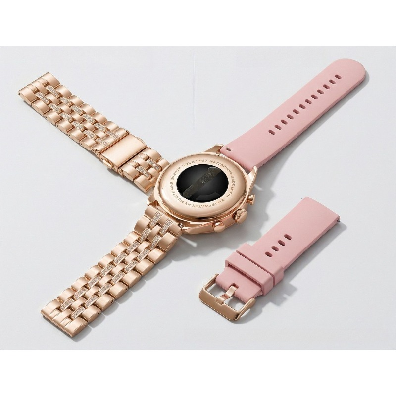 GEN9ダイヤモンド装飾レディーススマートウォッチ ローズゴ - Smartwatch Health Watches For Women のレビューと価格