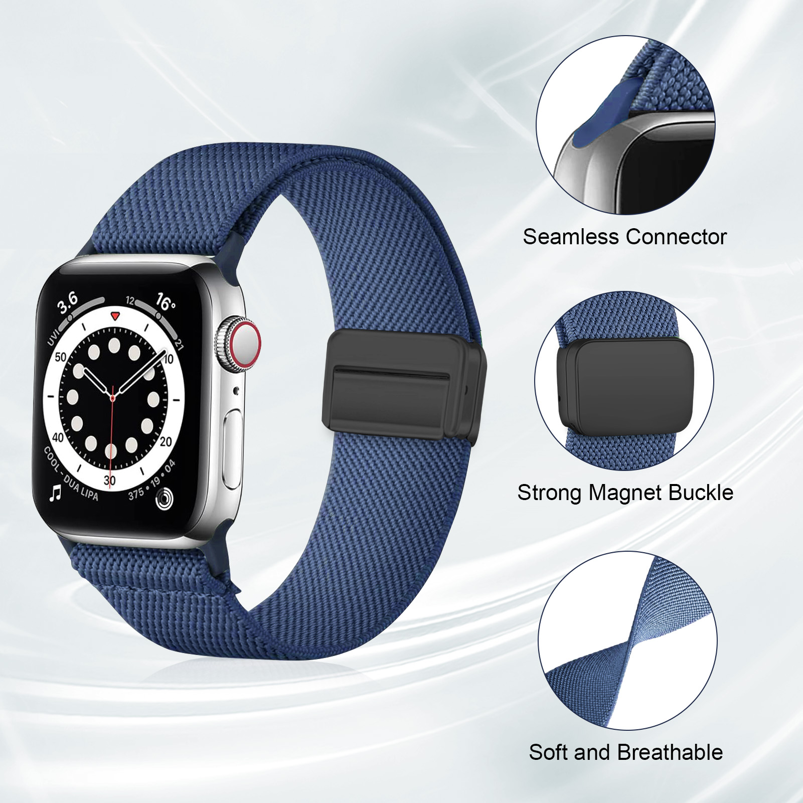 Apple Watch用磁気ストラップ,iwatch用ナイロ - Smartwatch Iphone Watches For Women のレビューと価格