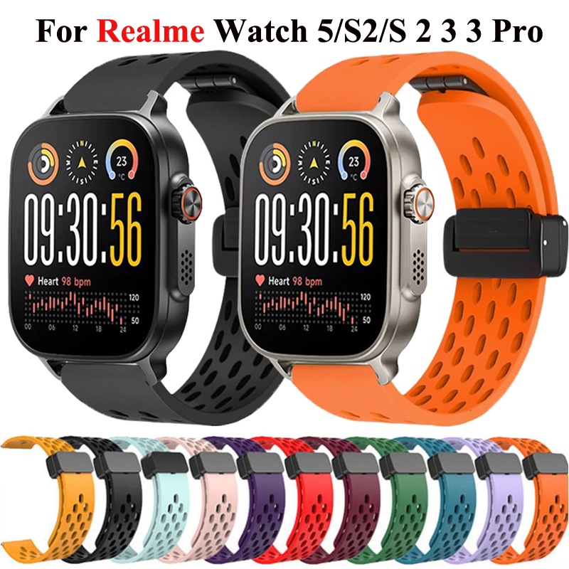 Realme Watch 5用磁気シリコンバンド スポーツブ - Watch S Realme のレビューと価格