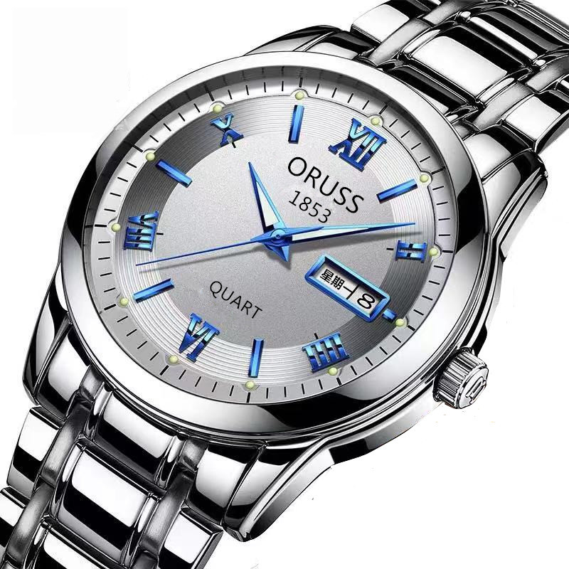 メンズクォーツ腕時計 超薄型スチール製腕時計 カレンダー付き - Smartwatch Watches Gift For Boys のレビューと価格