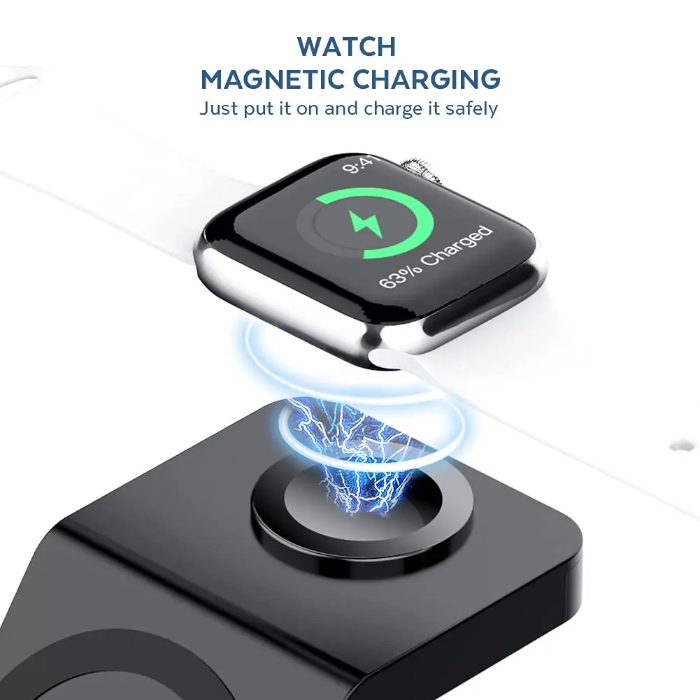 3in1 ワイヤレス充電スタンド 携帯電話ホルダー iPho - Smartwatch Apple Watch のレビューと価格