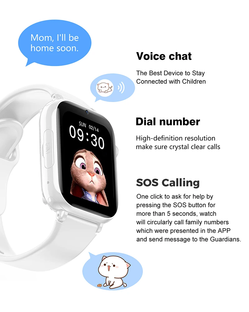子供のための電子スマートウォッチ、ポンドの場所、sos電話、 - Smartwatch Watches Gift For Boys のレビューと価格