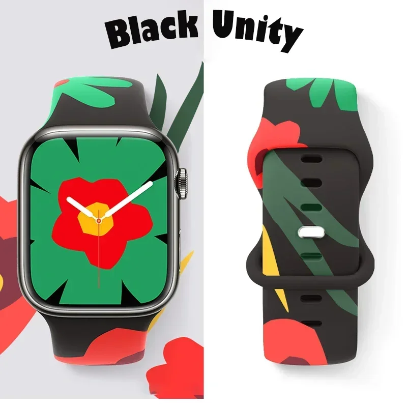 プリントシリコンバンド Apple Watch ストラップ  - Smartwatch Iphone Watches For Women のレビューと価格