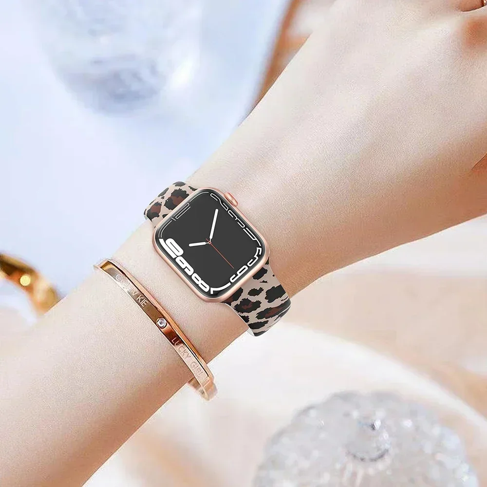 プリントシリコンバンド Apple Watch ストラップ  - Smartwatch Iphone Watches For Women のレビューと価格
