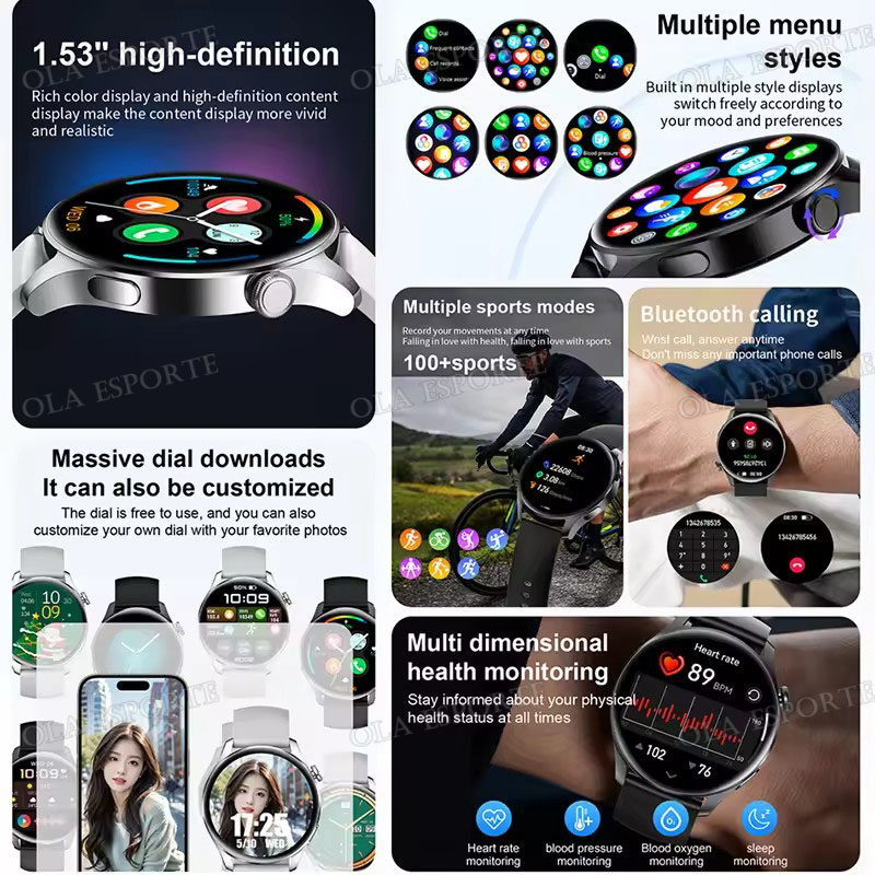 男女兼用新型スマートウォッチ BT通話 メッセージ通知 健康 - Smartwatch Watches For Women With Gps のレビューと価格