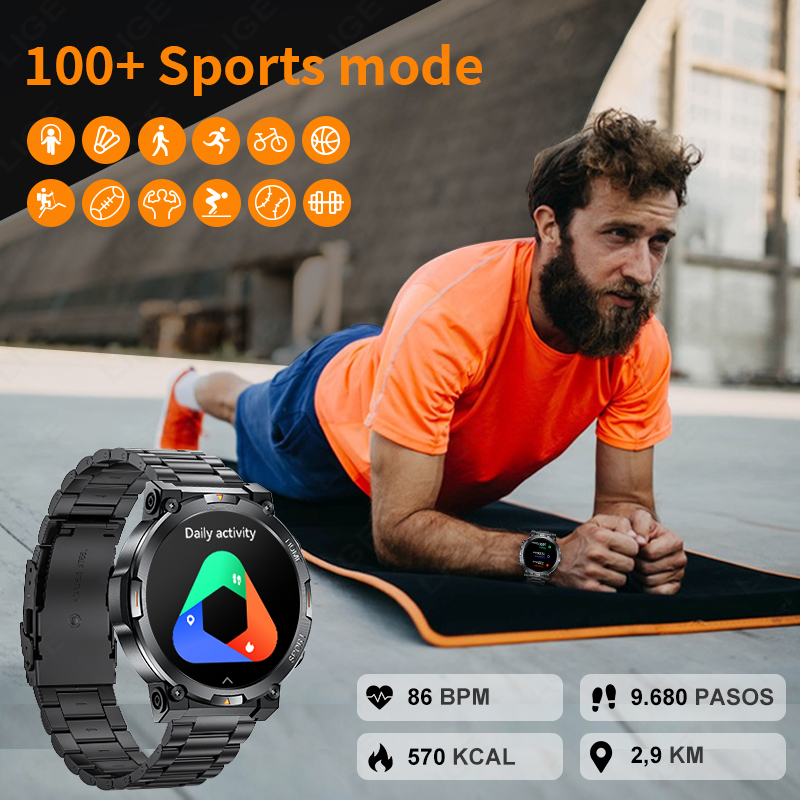 LIGEアウトドアスポーツスマートウォッチ メンズ 1.43 - Smartwatch Latest Watches For Men のレビューと価格