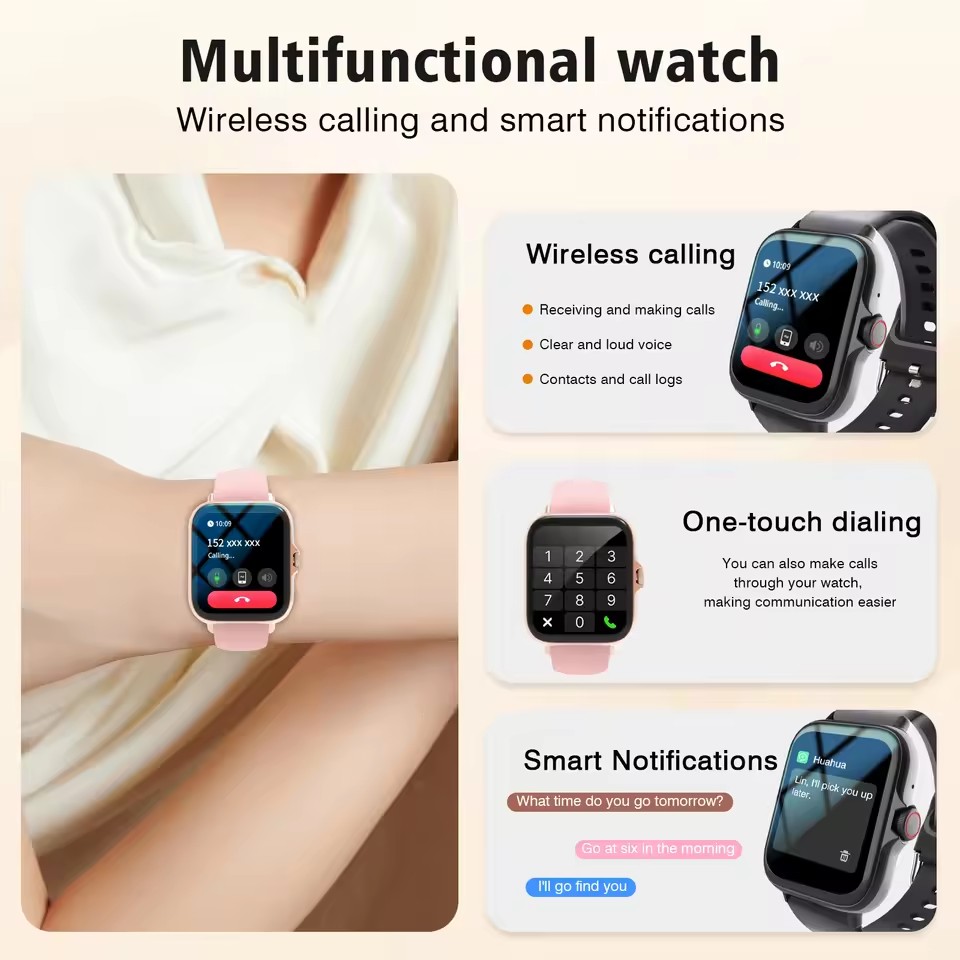 最新アップグレード版ファッションデザイン 1.83インチフル - Smartwatch Latest Watches For Men のレビューと価格