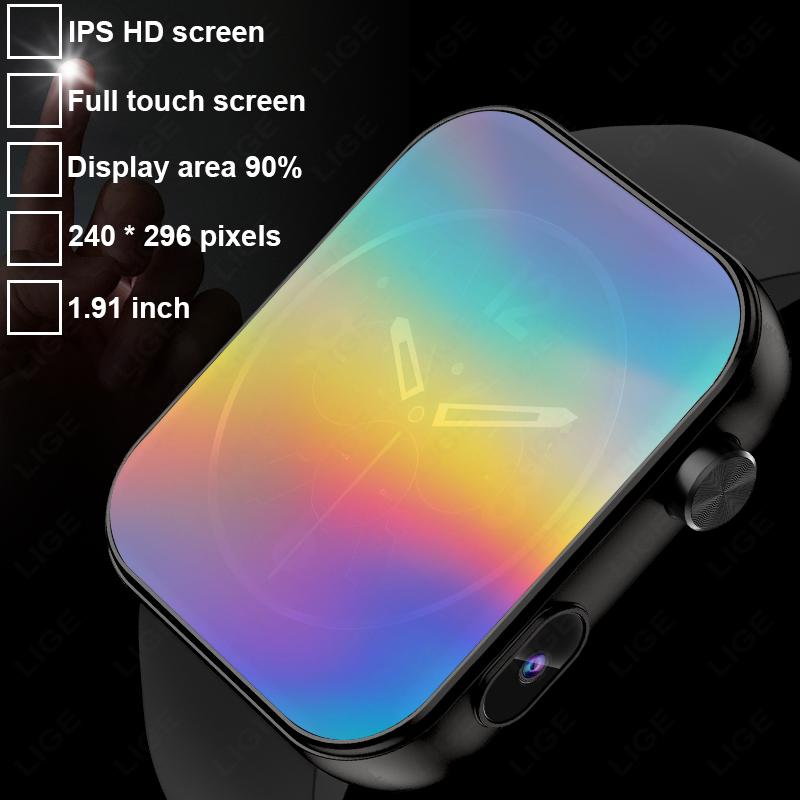 LIGE カメラ付き写真とビデオを撮ることができますスマート - Smartwatch Latest Watches For Men のレビューと価格
