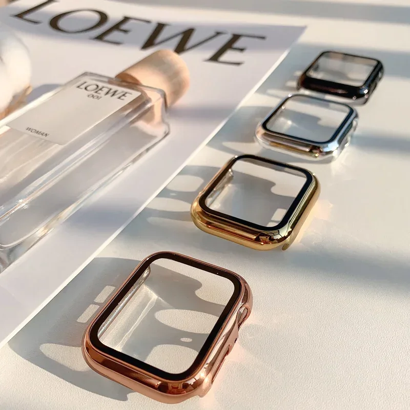 Apple Watch用ガラスおよびケース,保護バンパー,i - Smartwatch Iphone Watches For Women のレビューと価格