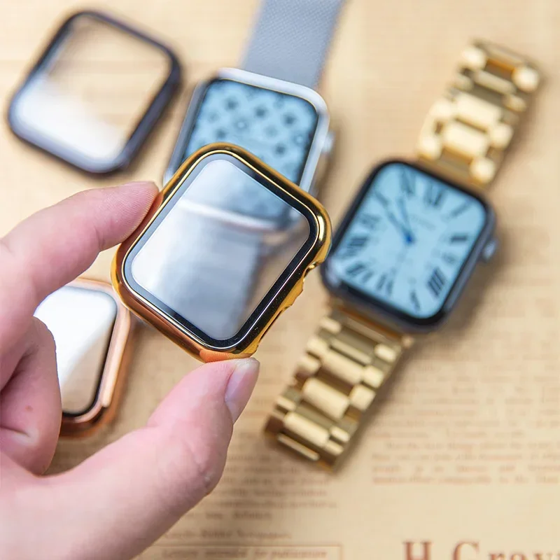 Apple Watch用ガラスおよびケース,保護バンパー,i - Smartwatch Iphone Watches For Women のレビューと価格