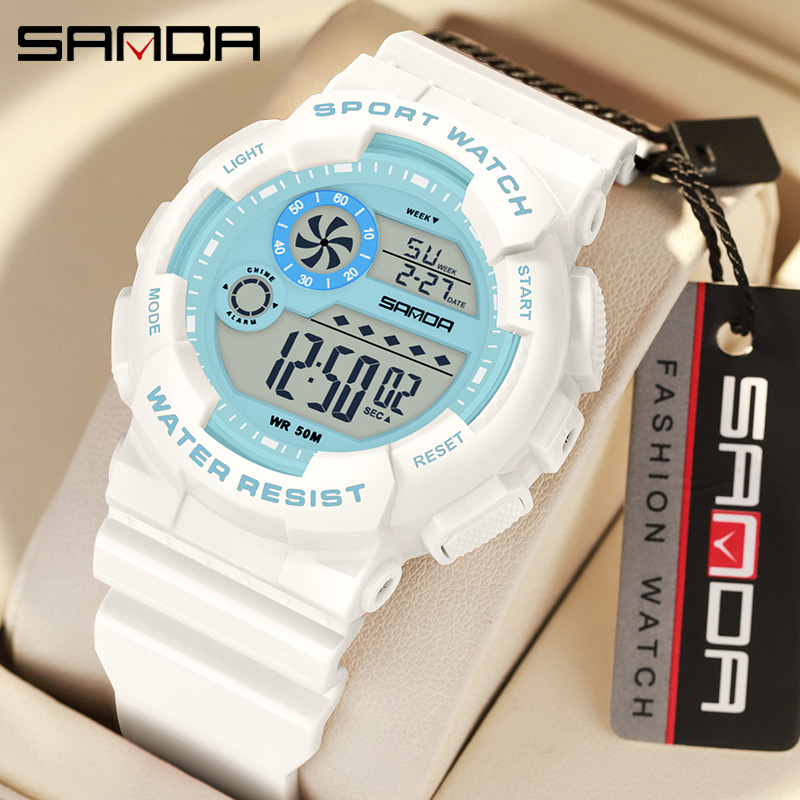 女性のスポーツリストウォッチ,ファッショナブルな靴,アラーム - Chronograph Sport Watch のレビューと価格