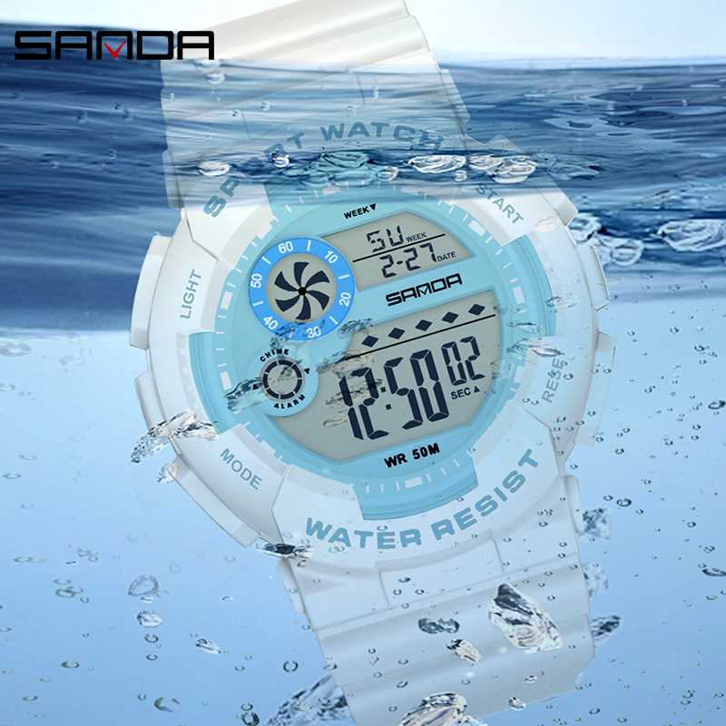 女性のスポーツリストウォッチ,ファッショナブルな靴,アラーム - Chronograph Sport Watch のレビューと価格