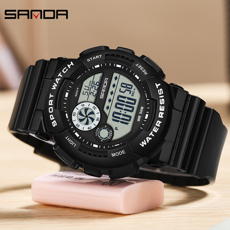 女性のスポーツリストウォッチ,ファッショナブルな靴,アラーム - Chronograph Sport Watch のレビューと価格